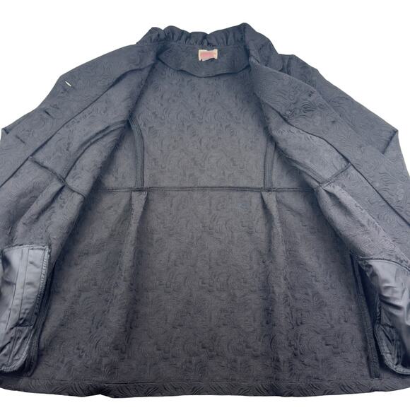 Toffee Apple Vintage Brocade Textured Retro Vibes Topcoat Jacket Women's Size XL - Picture 3 of 6